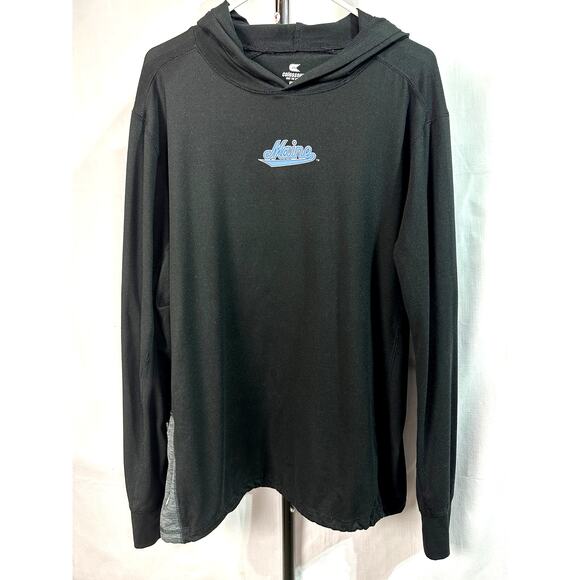 Maine Black Bears Colosseum Lightweight Hoodie  Men's XL Black with Logo - Picture 2 of 9